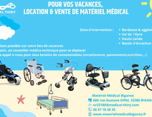 Location estivale de matériel médical en Nouvelle-Aquitaine