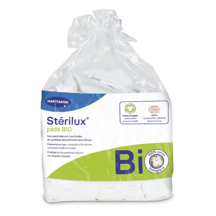 Rectangles de coton Sterilux® Pads BIO - 160 pièces