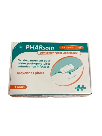 Pansement PHARsoin set de pansement pour plaies post-opératoires suturées non infectées issu de l'économie circulaire pas cher