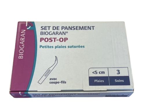 Set de pansement post-opératoires petites plaies suturées - Biogaran issu de l'économie circulaire pas cher