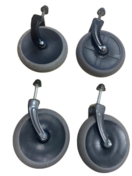 Roue avant avec fourche (droite ou gauche) pour rollator Invacare - BANJO P452E/3