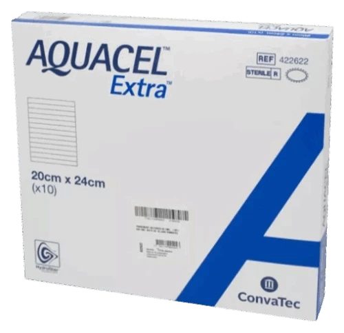 Pansement Hydrofiber avec Renfort Fibre pas cher 20 cm x 24 cm - Aquacel Extra