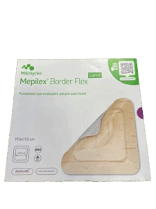 Pansement hydrocellulaire siliconé auto-fixant ( 17.50 cm x 17.50 cm) - Mepilex Border Flex carré - issu de l'économie circulaire pas cher