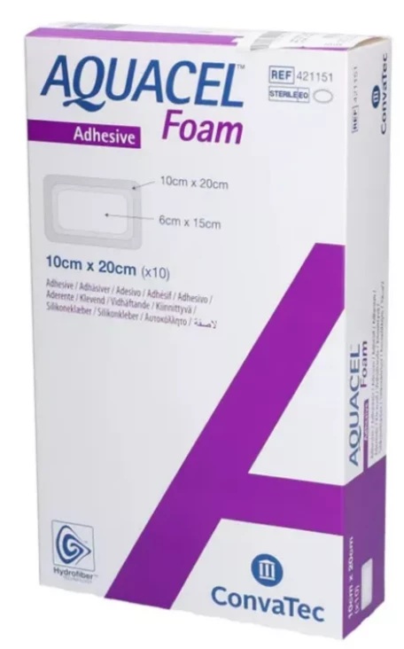 AQUACEL FOAM ADHESIVE - 10 x 20 cm