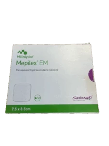 Pansement carré hydrocellulaire siliconé auto-fixant (7,5 cm x 8,5 cm) - Mepilex Border Flex EM
