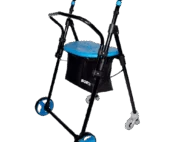 Rollator 2 roues bleu, léger, et pliable : Air-on plus