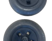 Roue arrière 14 pouces de rechange anti-crevaison noire pour fauteuil roulant électrique Aviva RX - Invacare