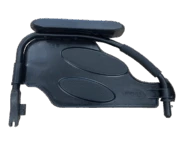 Accoudoir N°2 Droit de rechange manchette courte - Amovible et relevable - noir Mat pour fauteuil roulant manuel Action 4NG / Spirea 4NG - Invacare