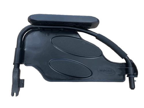 Accoudoir N°2 Droit de rechange manchette courte - Amovible et relevable - noir Mat pour fauteuil roulant manuel Action 4NG / Spirea 4NG - Invacare