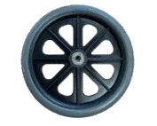 Roue avant Alu Lite 8 x 1 pouces de rechange pour fauteuil roulant de transfert Alu Lite