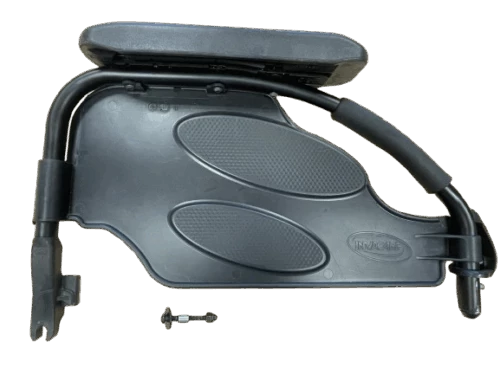 Accoudoir N°2 Droit / Gauche de rechange manchette courte - Amovible et relevable - noir Mat pour fauteuil roulant manuel Action 4NG / Spirea 4NG - Invacare
