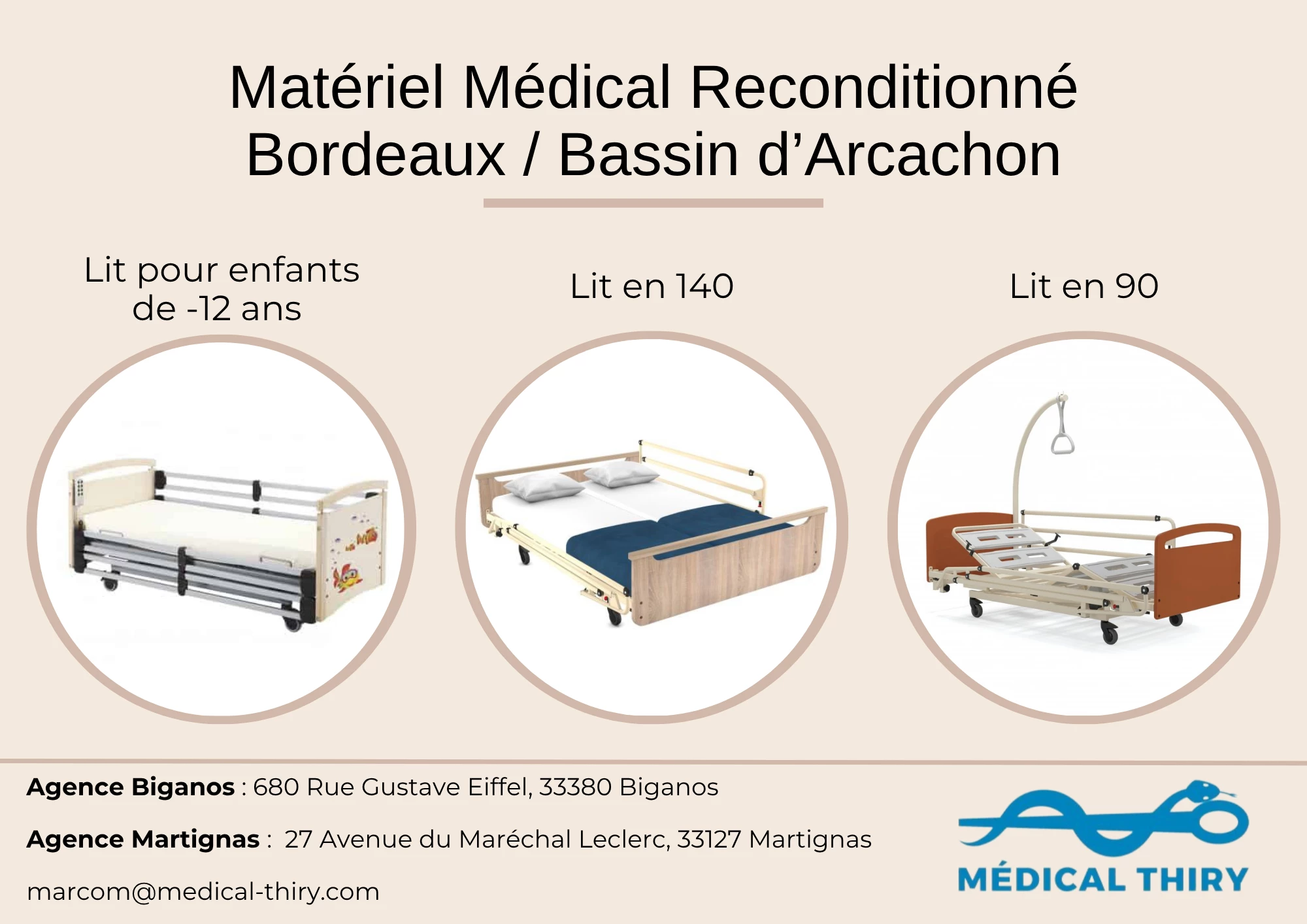 Lit médicalisé reconditionné de seconde main à acheter
