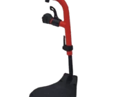 Relève-jambe (palette fixe gauche 199 mm + potence 80° rouge rubis) de rechange pour fauteuil roulant manuel Action 1R, Action 2 NG, Action 3 NG, Action 4 NG, Spirea 4 NG, Action 5, pour fauteuil roulant électrique Esprit Action, Esprit Action 4 NG, AVIVA RX, Storm 4, TDX-SP2, TDX-SP2 NB et pour fauteuil roulant confort Azalea, Clematis Pro - Invacare