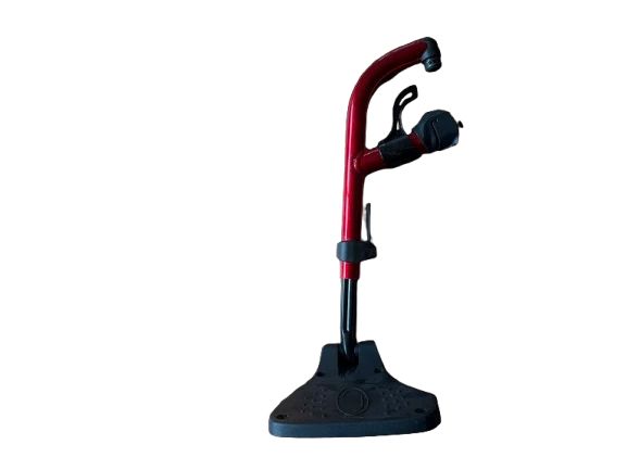 Potence 80° rouge de rechange avec palette droite fixe 174mm avec fixations pour fauteuil roulant manuel Action 3NG et fauteuil roulant électrique Esprit Action 4 NG - Invacare